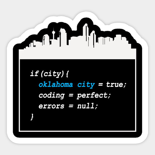 Oklahoma City Coding Sticker by Ferrazi